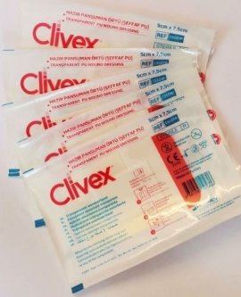 CLIVEX PAD PU STERİL ŞEFFAF YARA ÖRTÜSÜ CLiVEX SIVI GEÇİRMEZ  